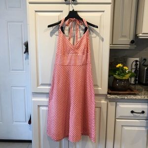 JCrew Tangerine Halter Dress size 4 fully lined